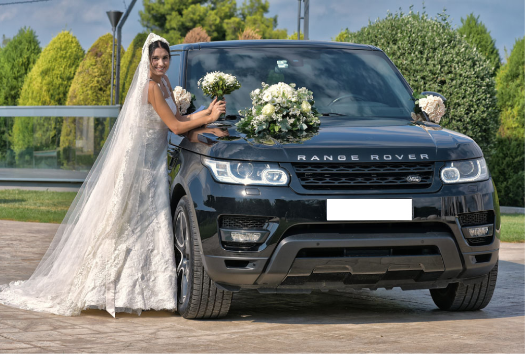 Luxury wedding chauffeur car decoration Australia