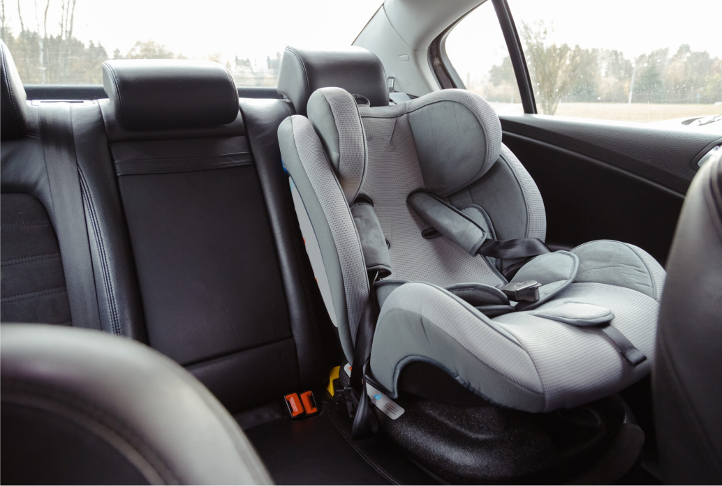 Luxury baby seat transfer chauffeur service Australia with black sedan and limousine